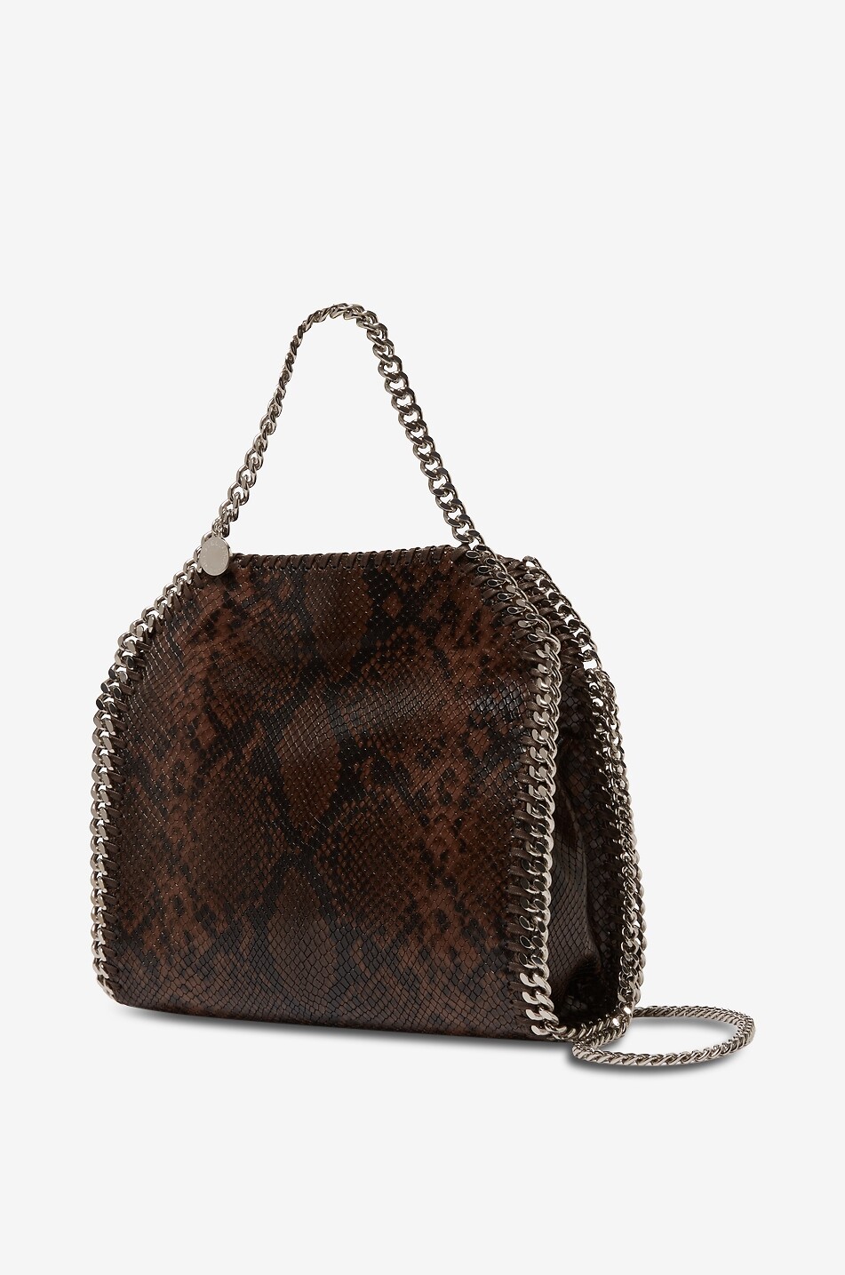 STELLA McCARTNEY Falabella Saffiano leather rectangular shoulder bag Women BROWN 2