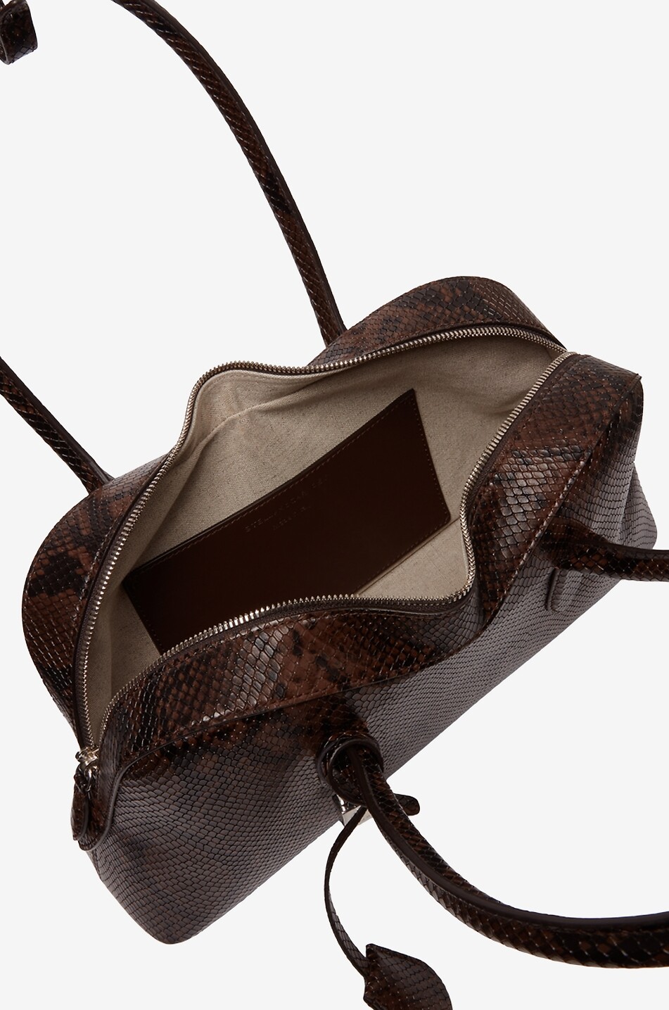 STELLA McCARTNEY Ryder faux leather snakeskin handbag Women BROWN 4