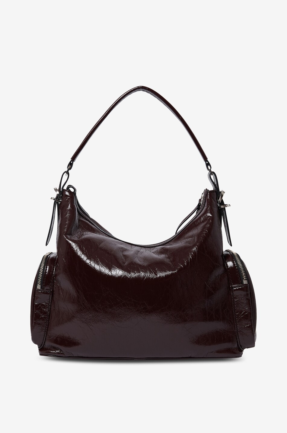STELLA McCARTNEY Dartmoor patent synthetic leather shoulder bag Women DARK RED 2