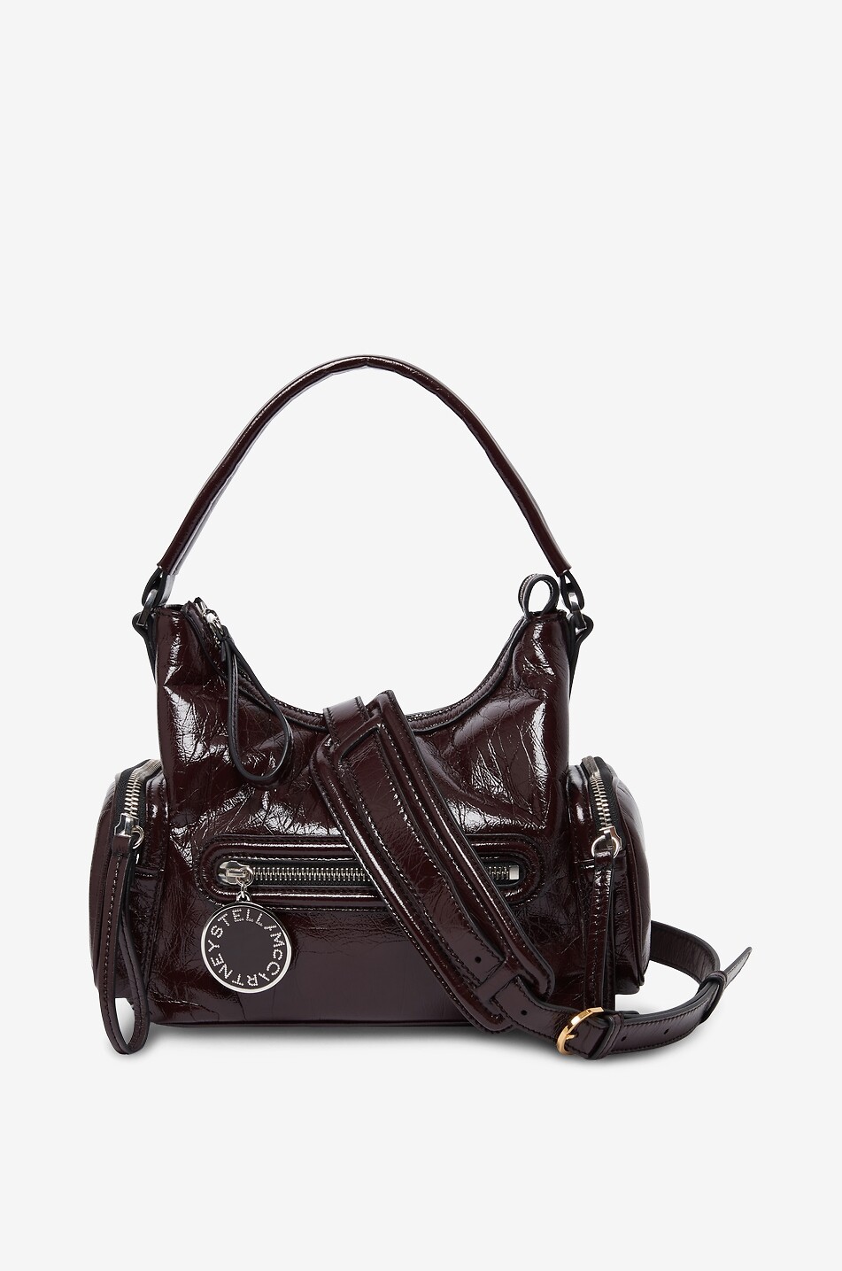 Dartmoor patent faux leather shoulder bag