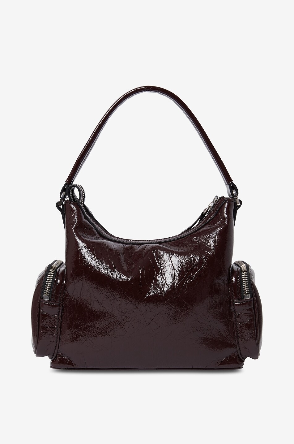 STELLA McCARTNEY Dartmoor patent faux leather shoulder bag Women DARK RED 2