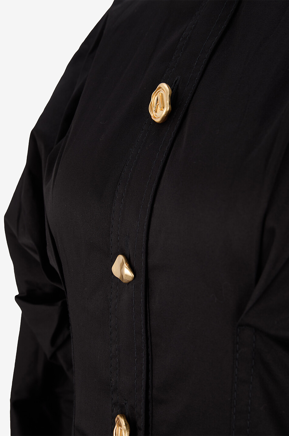 AJE Robe courte satinée à col chemise Alexa Femme NOIR 3