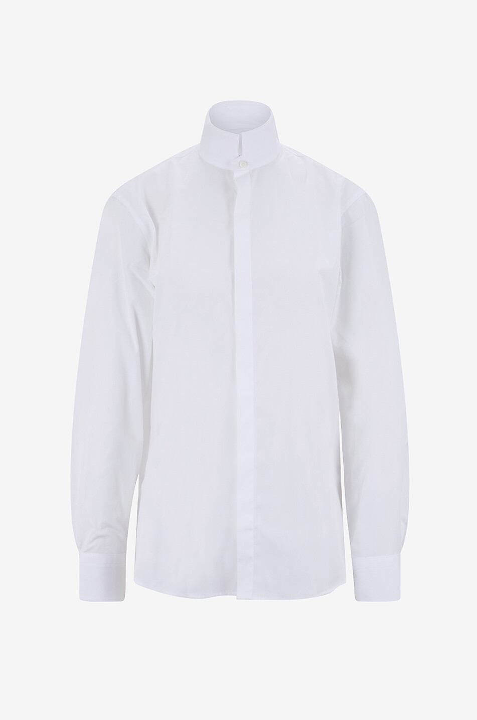 Chemise à col officier en popeline Amazone