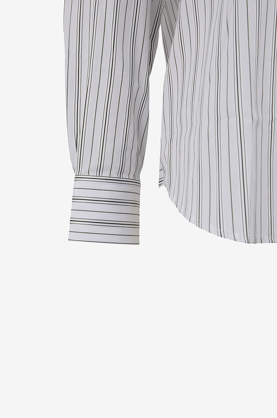 BOURRIENNE PARIS X Stehkragen-Hemd aus gestreifter Popeline Amazon Damen GRÜN 3