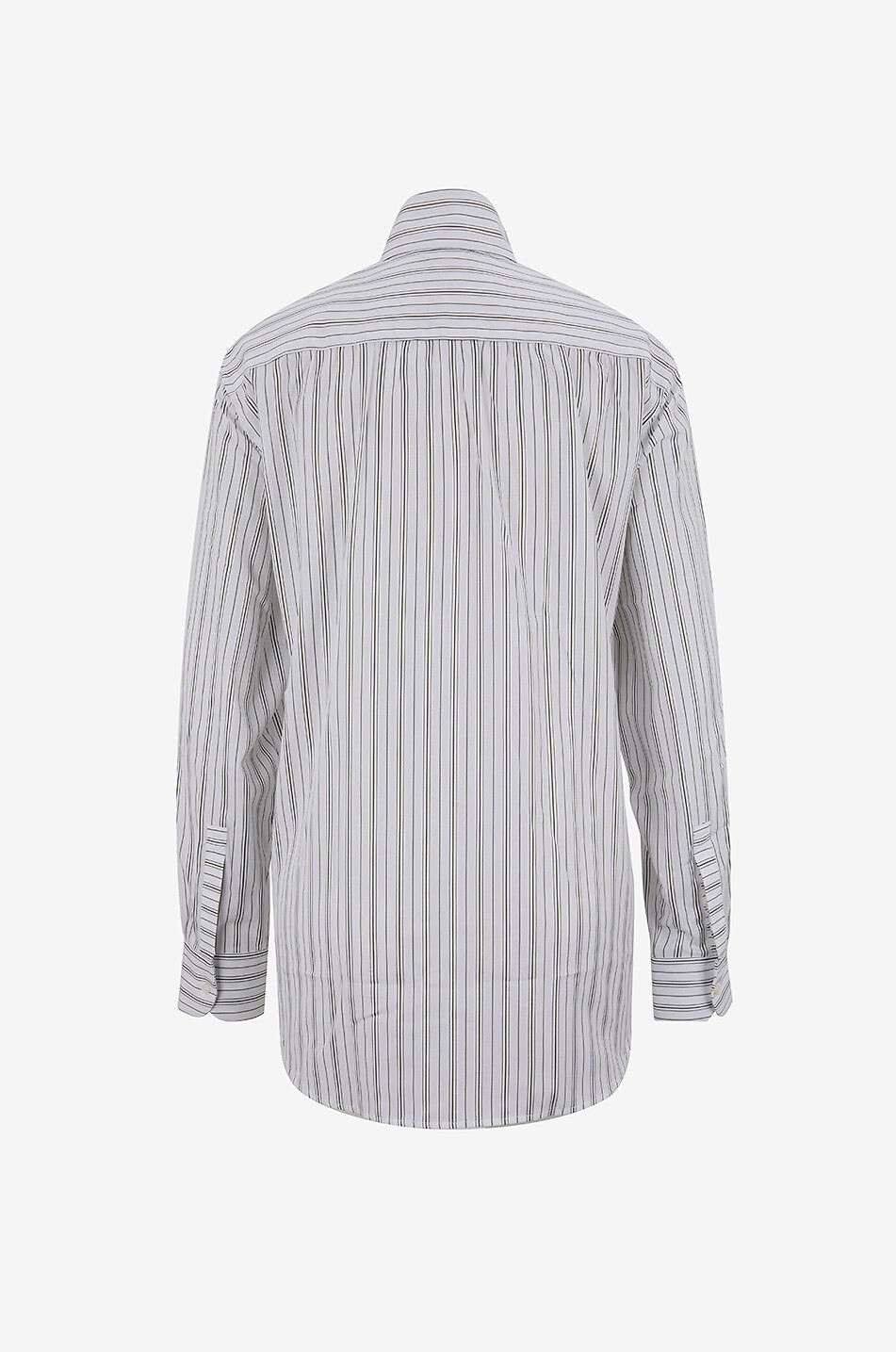 BOURRIENNE PARIS X Stehkragen-Hemd aus gestreifter Popeline Amazon Damen GRÜN 2