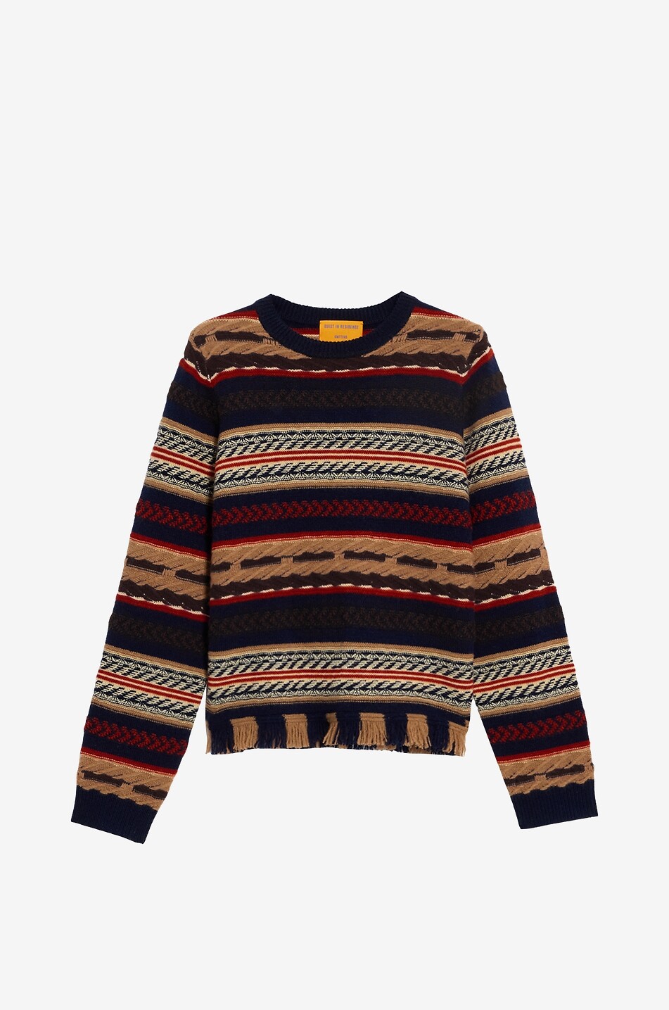 GUEST IN RESIDENCE Gestreifter Strickpullover mit Rundhalsausschnitt Western Stripes Damen BUNT 1