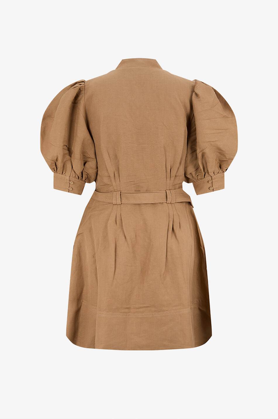 AJE Mason puff sleeve mini shirt dress Women BEIGE 2