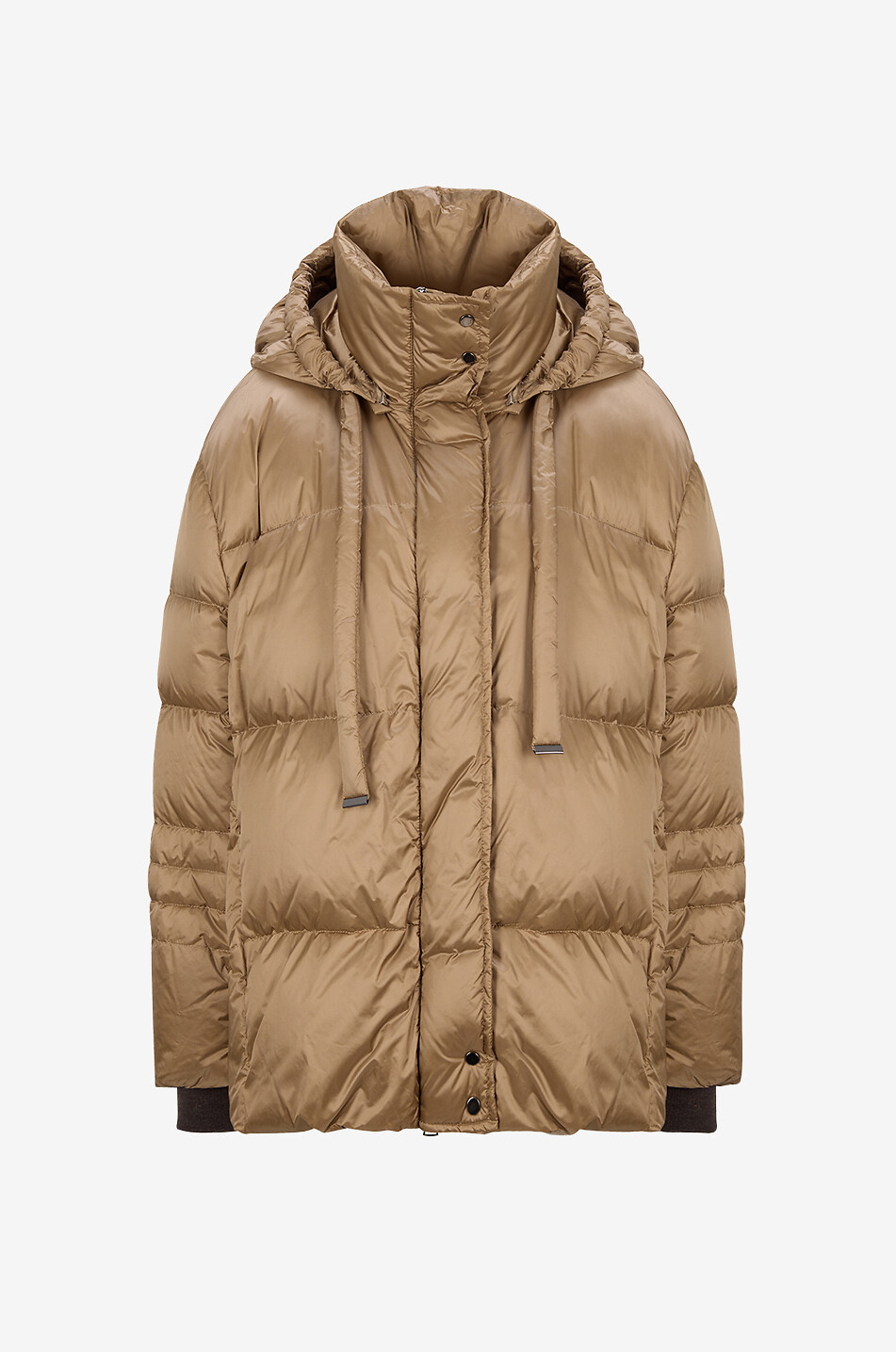 Kurze Kapuzenjacke aus schillerndem Hightech-Gewebe Frollin