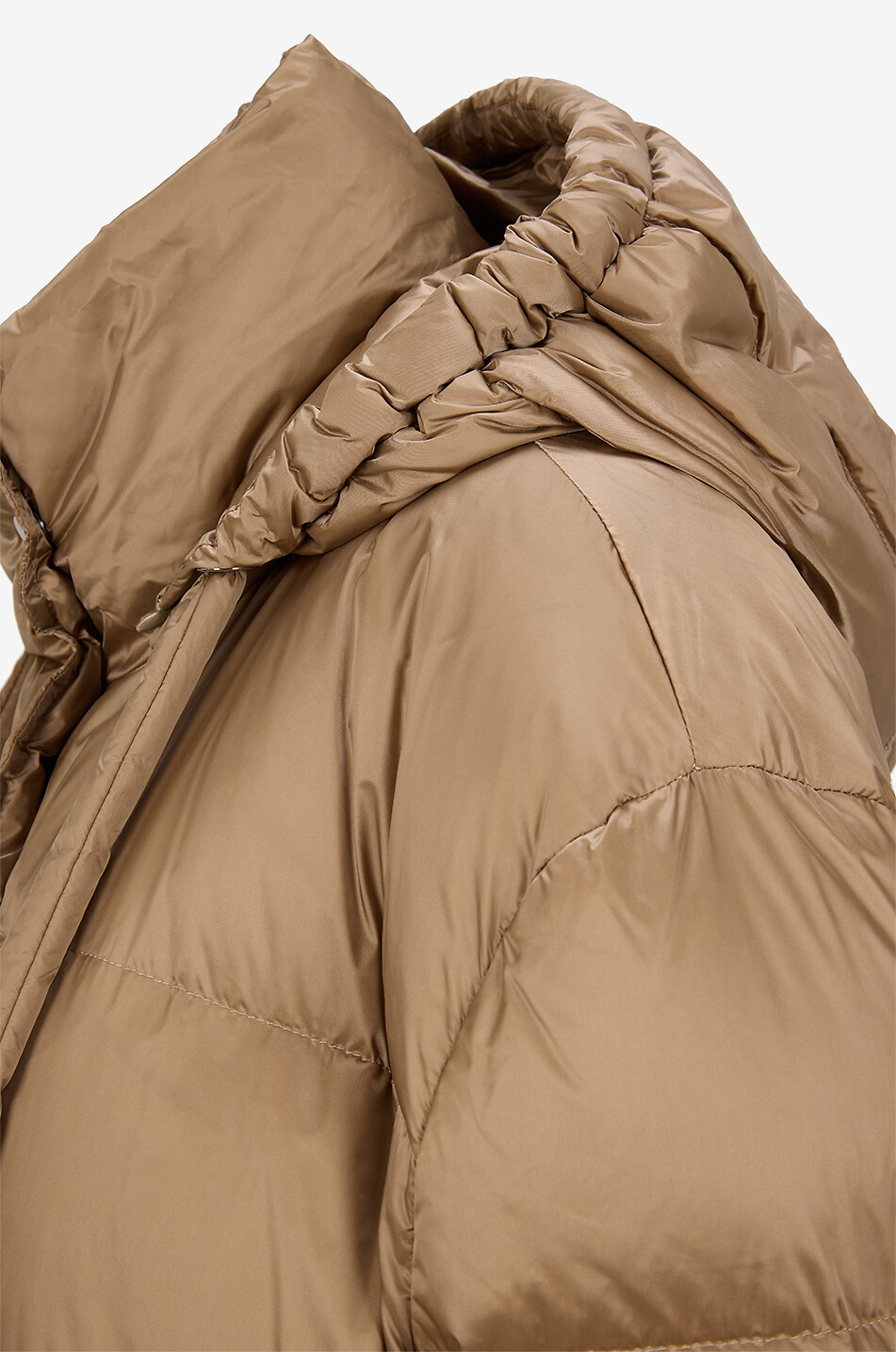 ANTONELLI FIRENZE Kurze Kapuzenjacke aus schillerndem Hightech-Gewebe Frollin Damen KAMELFARBEN 3