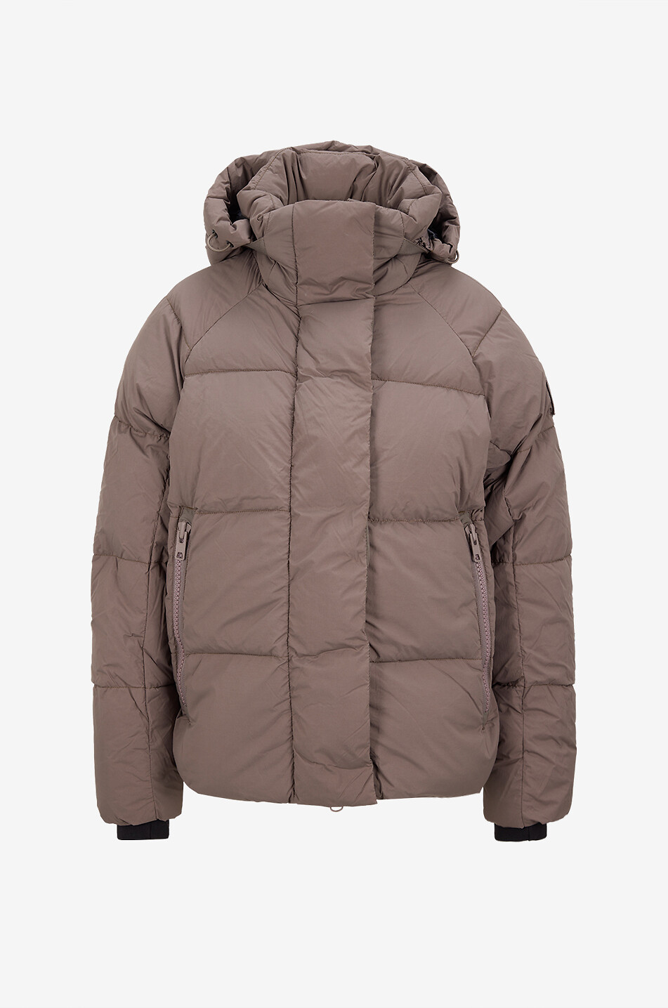 CANADA GOOSE Doudoune courte à col montant en tissu technique Junction Femme MARRON 1