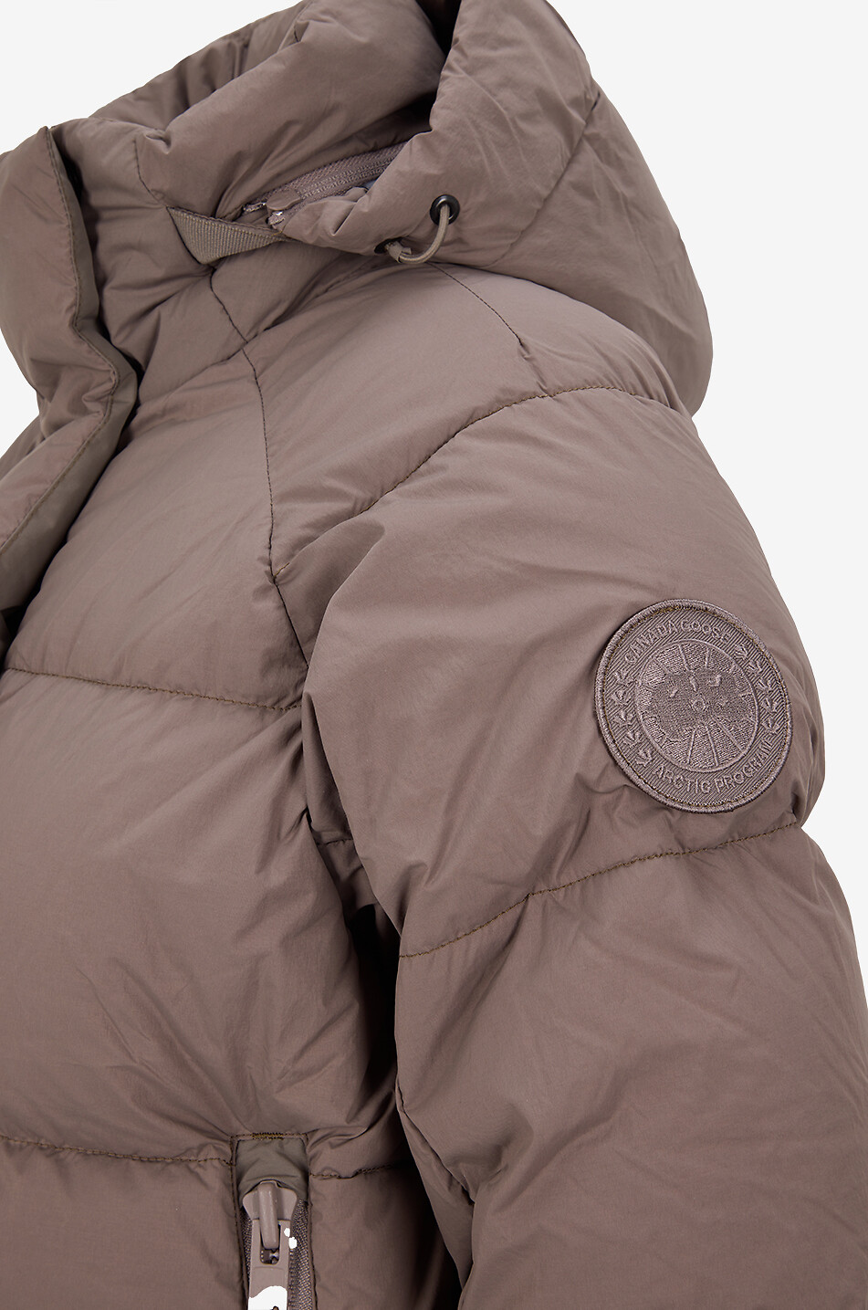 CANADA GOOSE Doudoune courte à col montant en tissu technique Junction Femme MARRON 3
