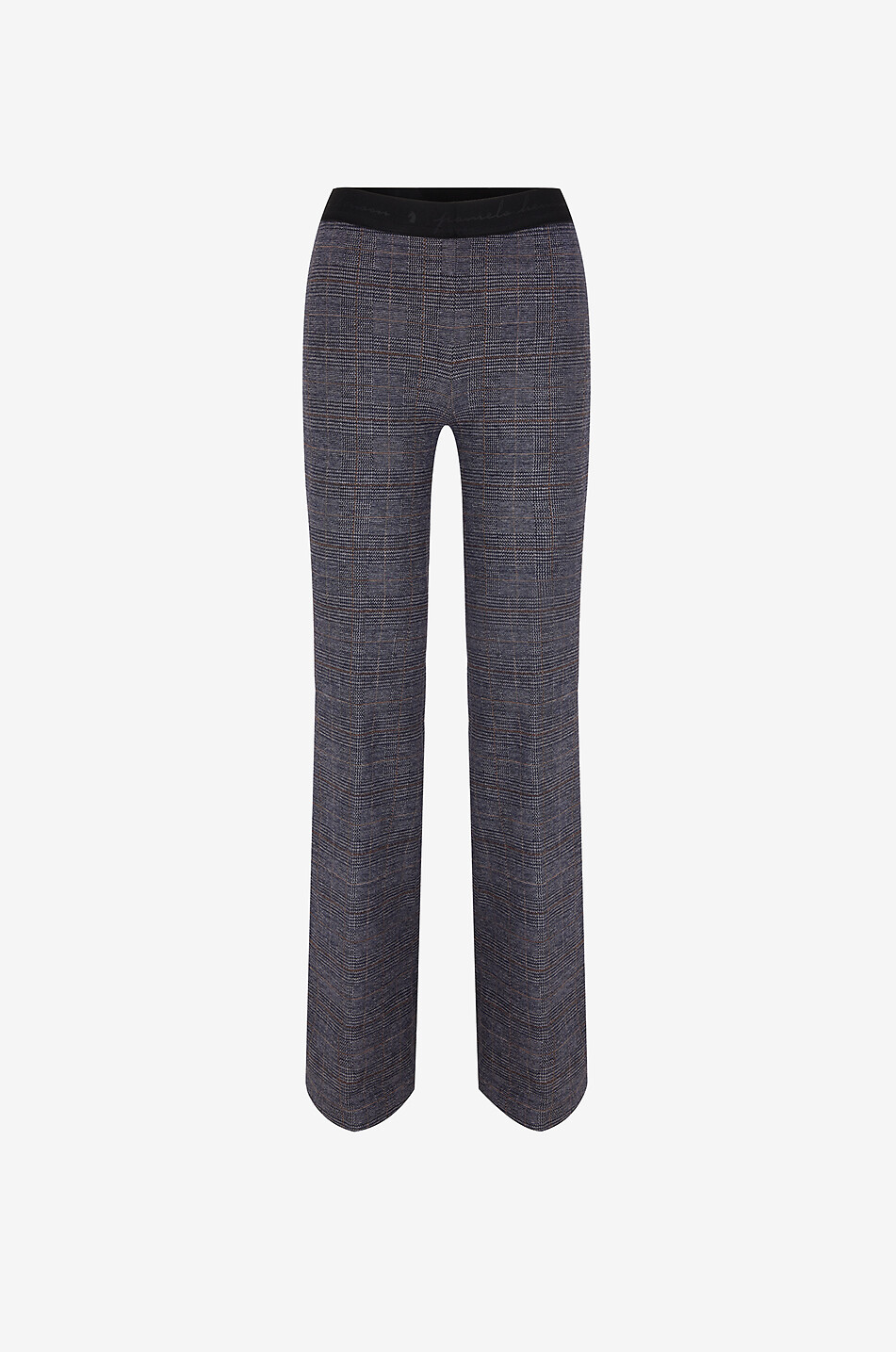 Ghebby plaid jersey wide-leg trousers