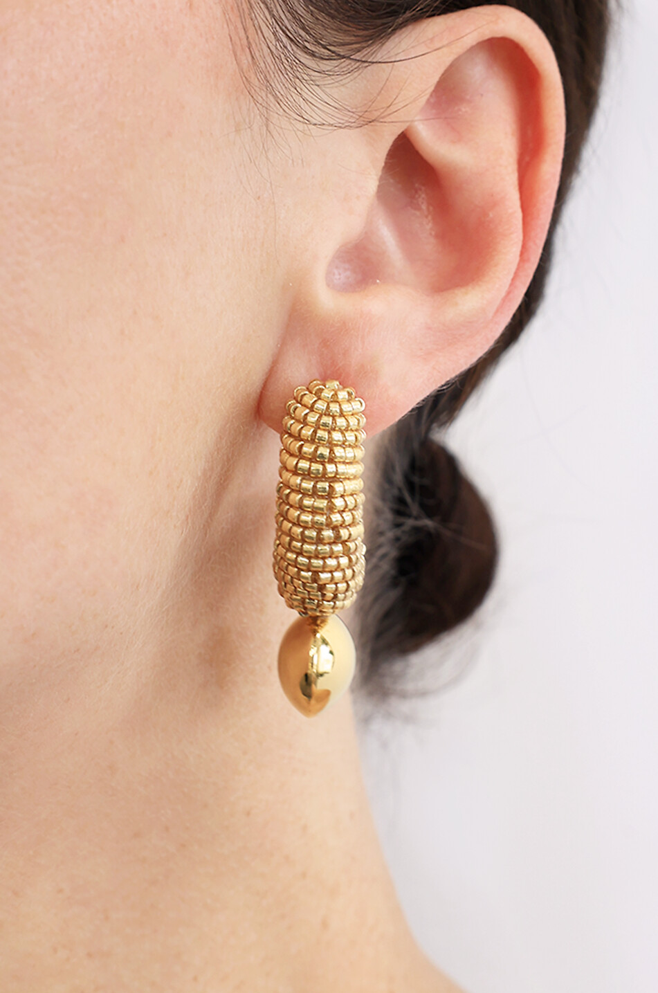 SUSANA VEGA Créoles en perles de verre Origen Femme DORE 3