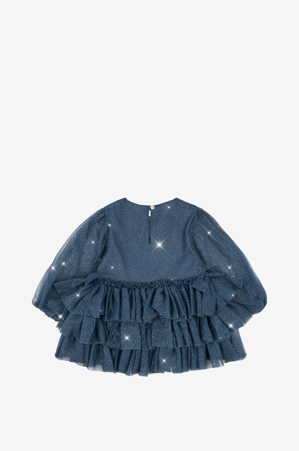 KONGES SLØJD Fay sequined tulle girls' short dress Girl DARK BLUE 2