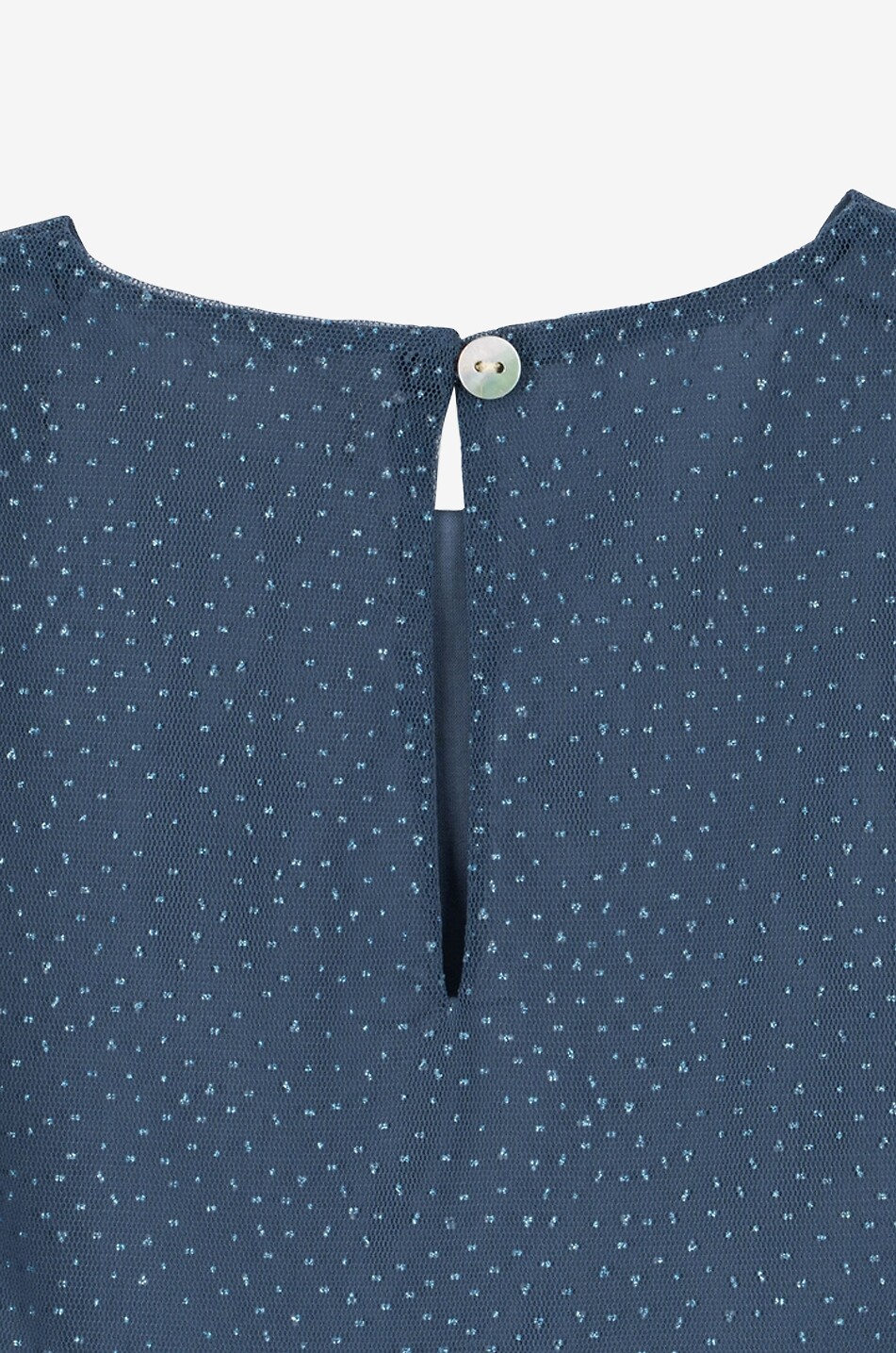 KONGES SLØJD Fay sequined tulle girls' short dress Girl DARK BLUE 5