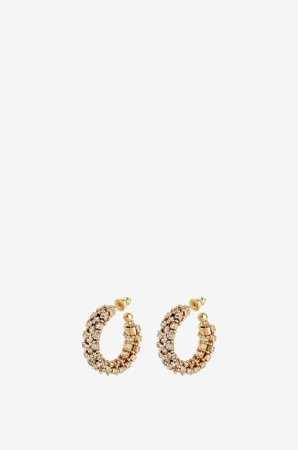 Créoles dorées ornées de strass Izilda Mini