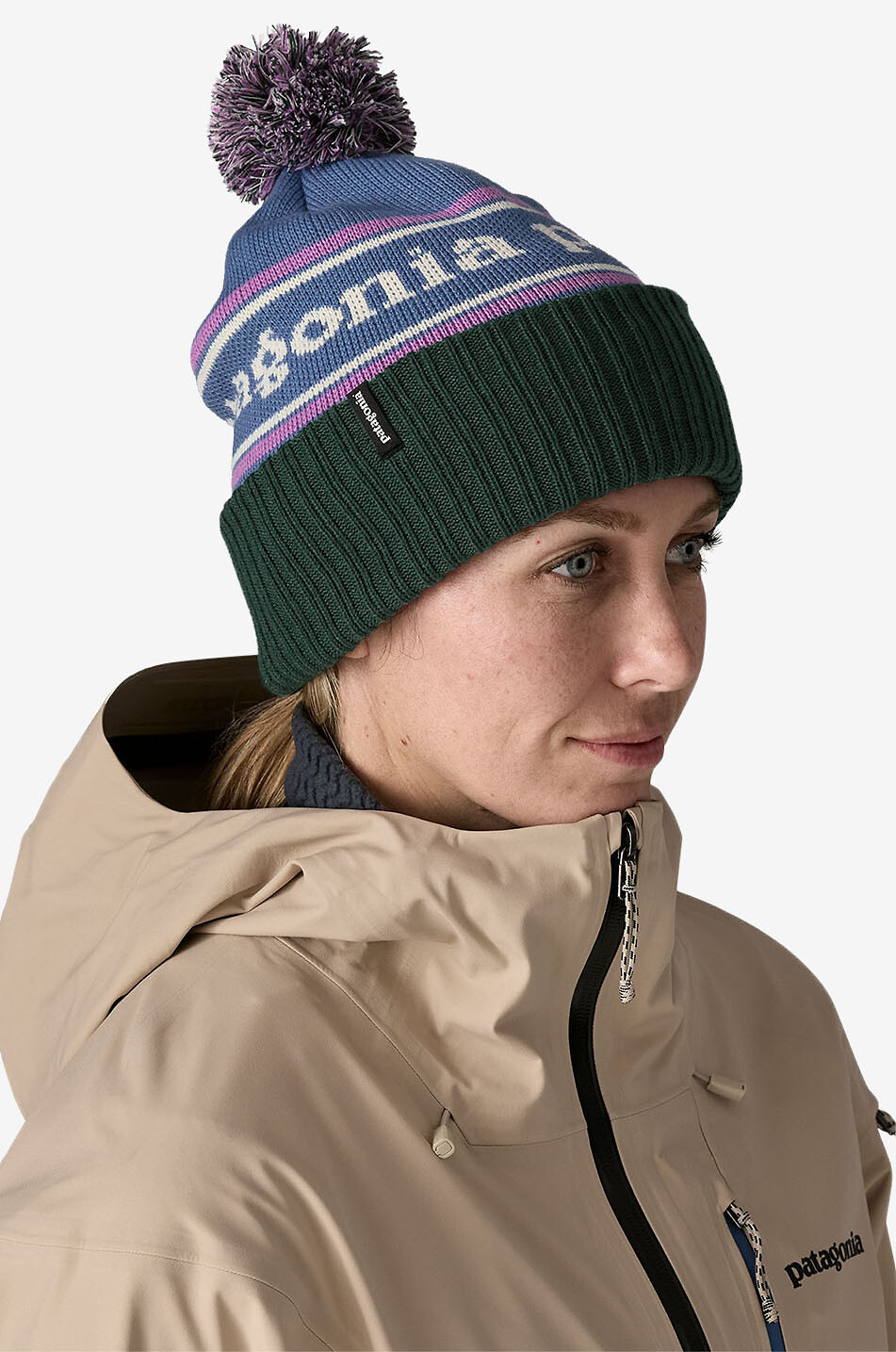 PATAGONIA Bonnet à pompon Powder Town Femme MULTICOLORE 2