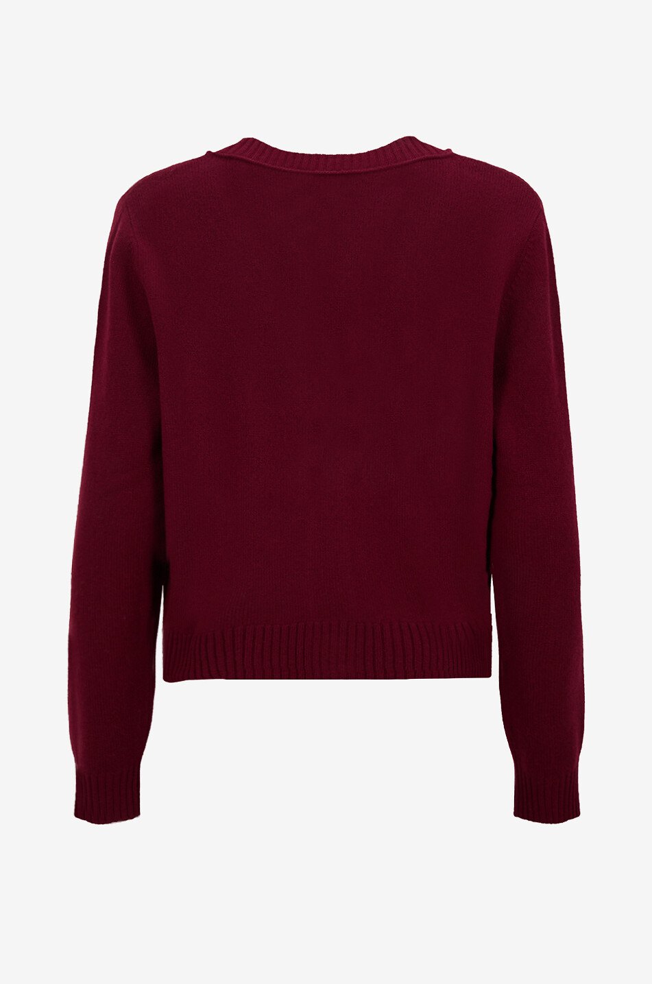 BONGÉNIE Cardigan boxy à col v en maille Femme ROUGE FONCÉ 2