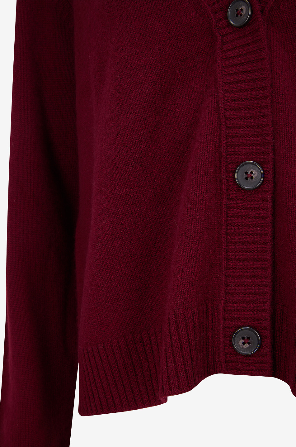 BONGÉNIE Cardigan boxy à col v en maille Femme ROUGE FONCÉ 3