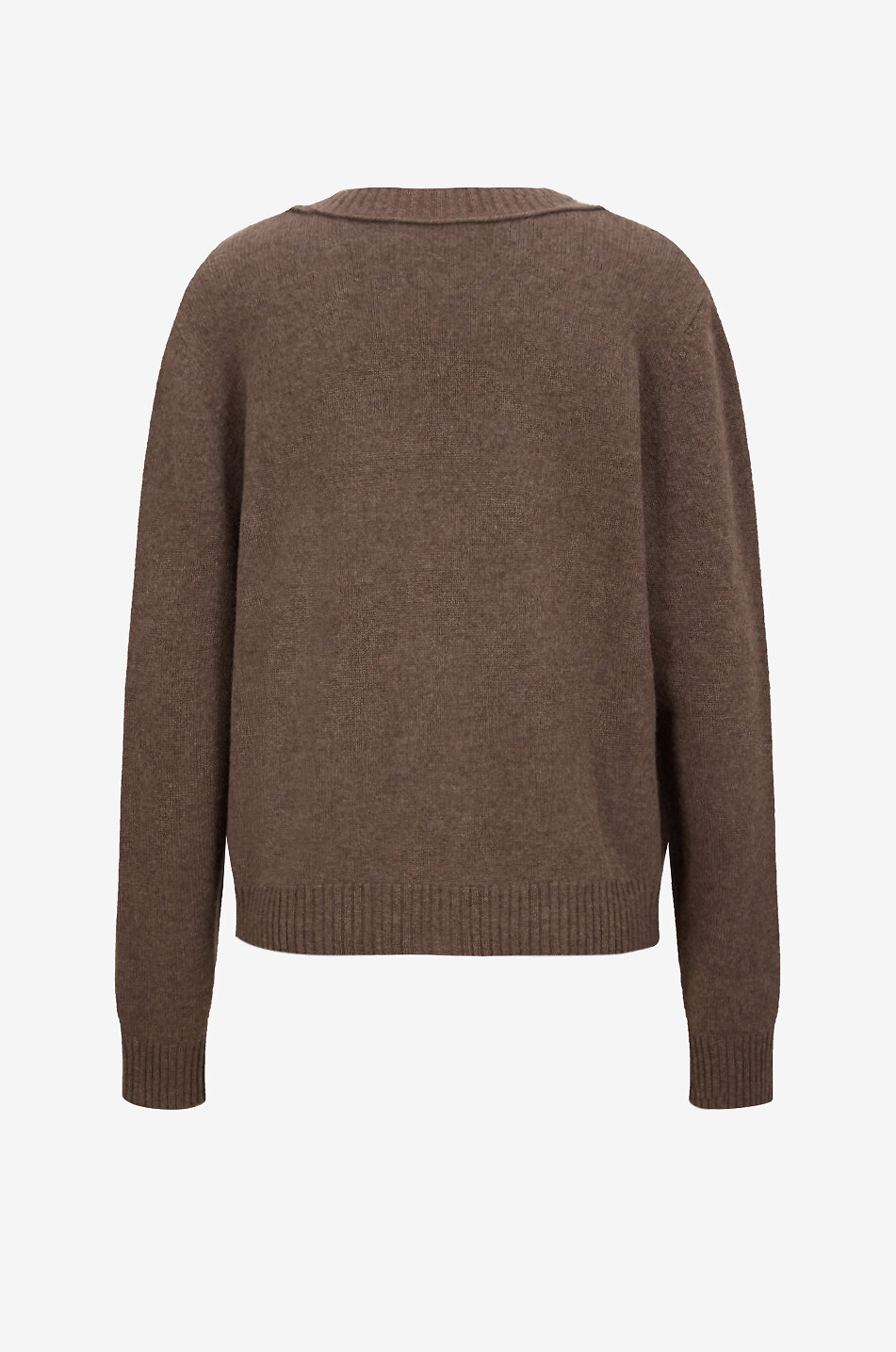 BONGENIE Boxy V-neck knit cardigan Women BROWN 2