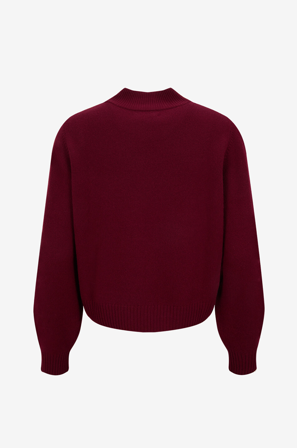 BONGENIE Boxy cashmere fine-gauge jumper with stand-up collar Women DARK RED 2