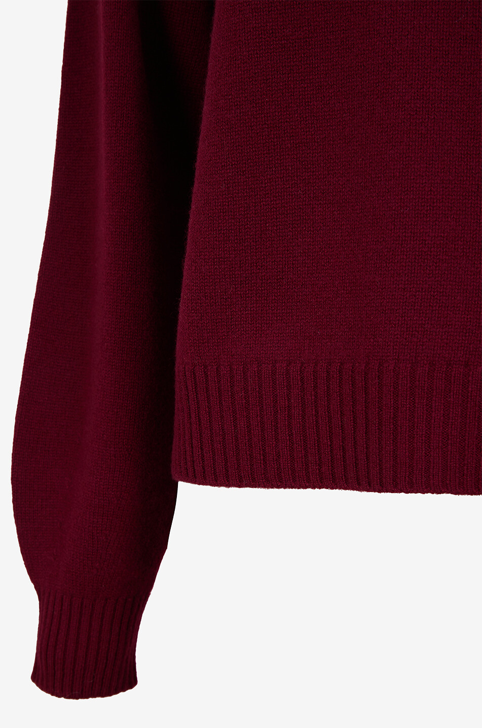 BONGENIE Boxy cashmere fine-gauge jumper with stand-up collar Women DARK RED 3