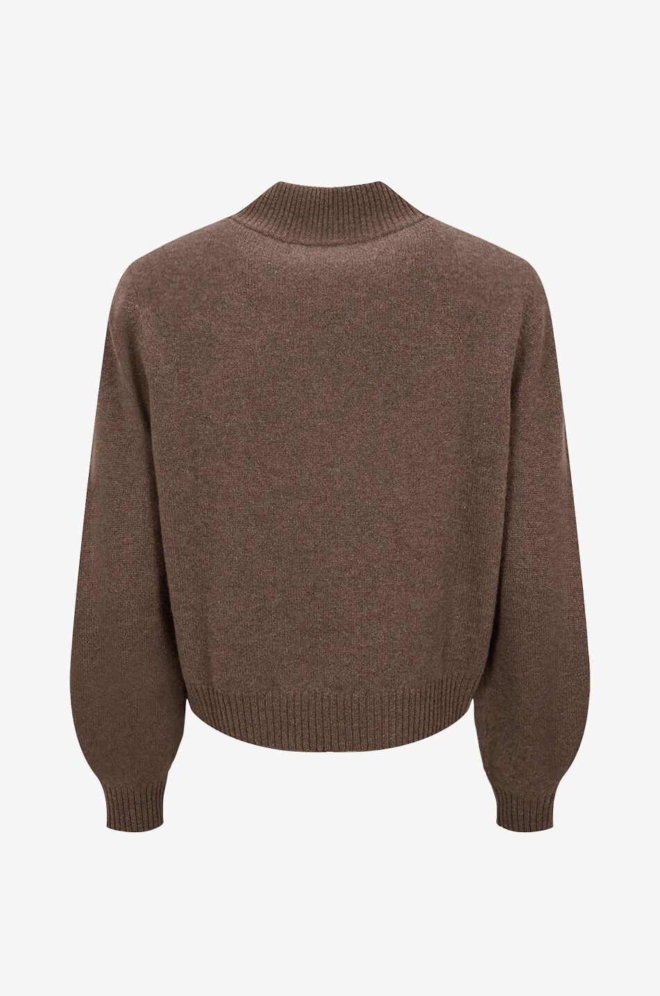 BONGENIE Feiner Boxy-Pullover aus Kaschmir mit Stehkragen Damen BRAUN 2