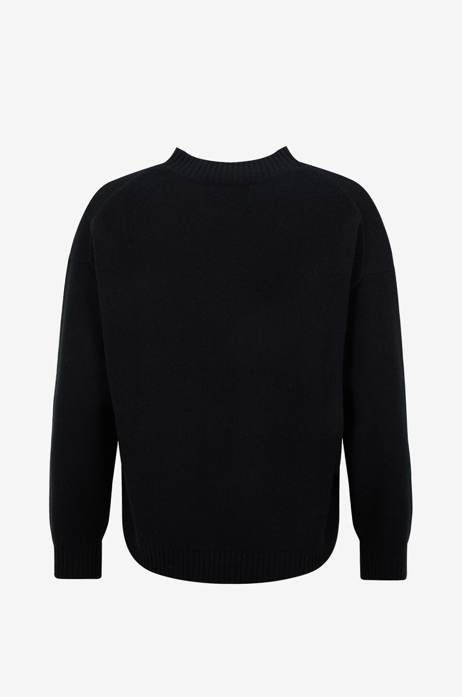 BONGÉNIE Pull à col V en maille oversize Femme NOIR 2