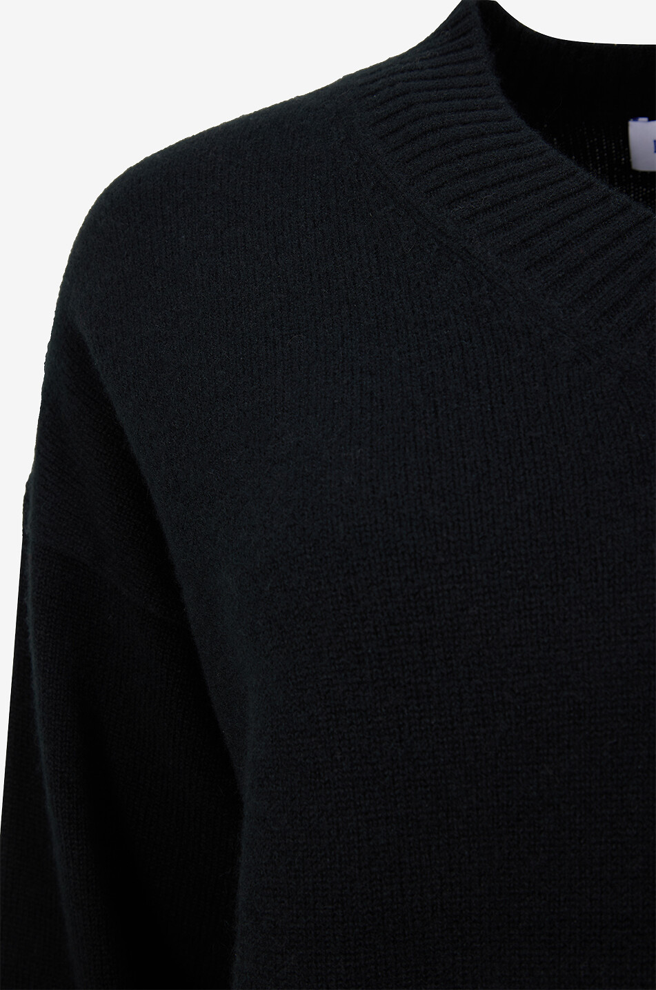 BONGÉNIE Pull à col V en maille oversize Femme NOIR 3