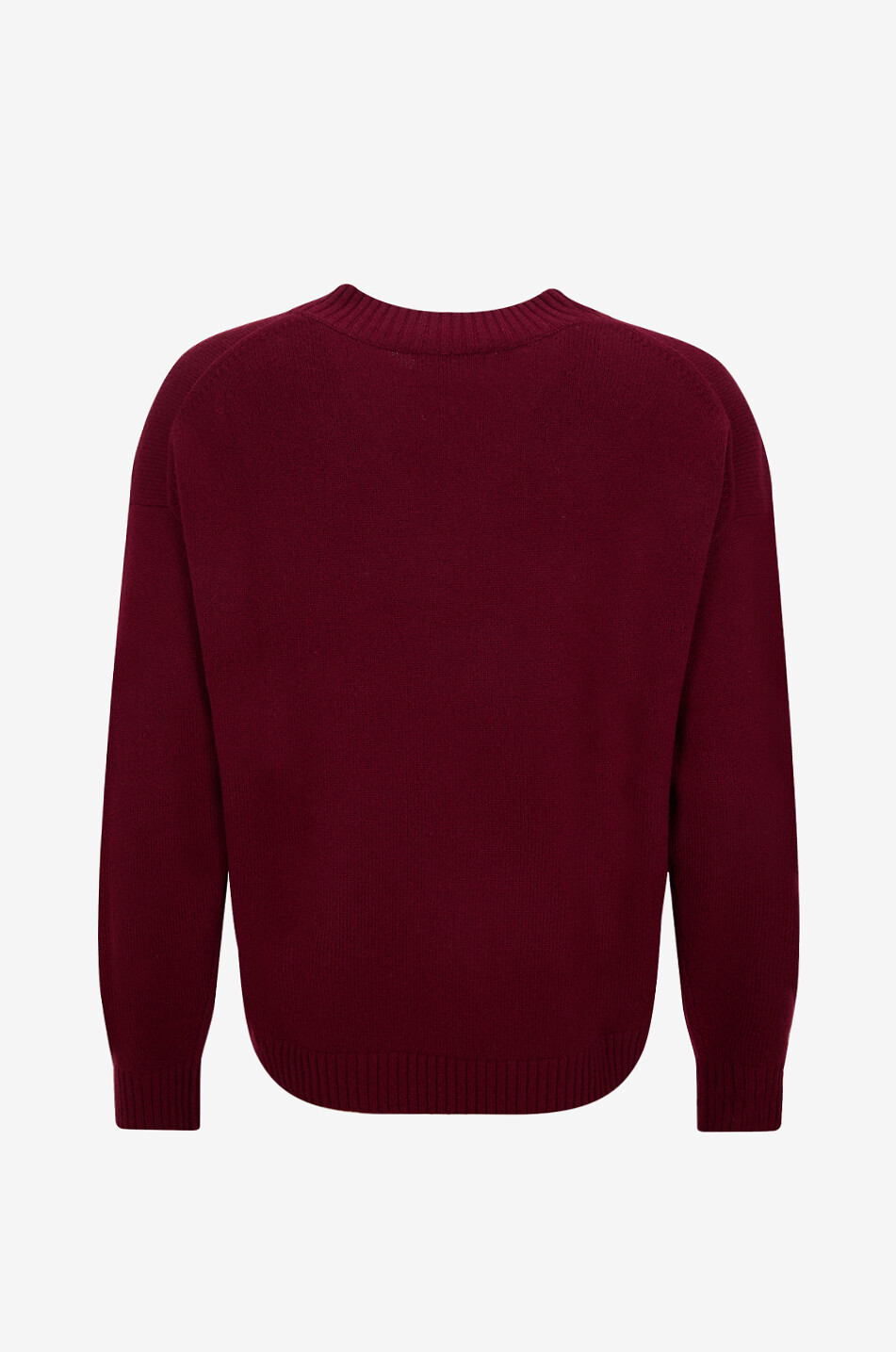 BONGENIE Oversized v-neck knit jumper Women DARK RED 2
