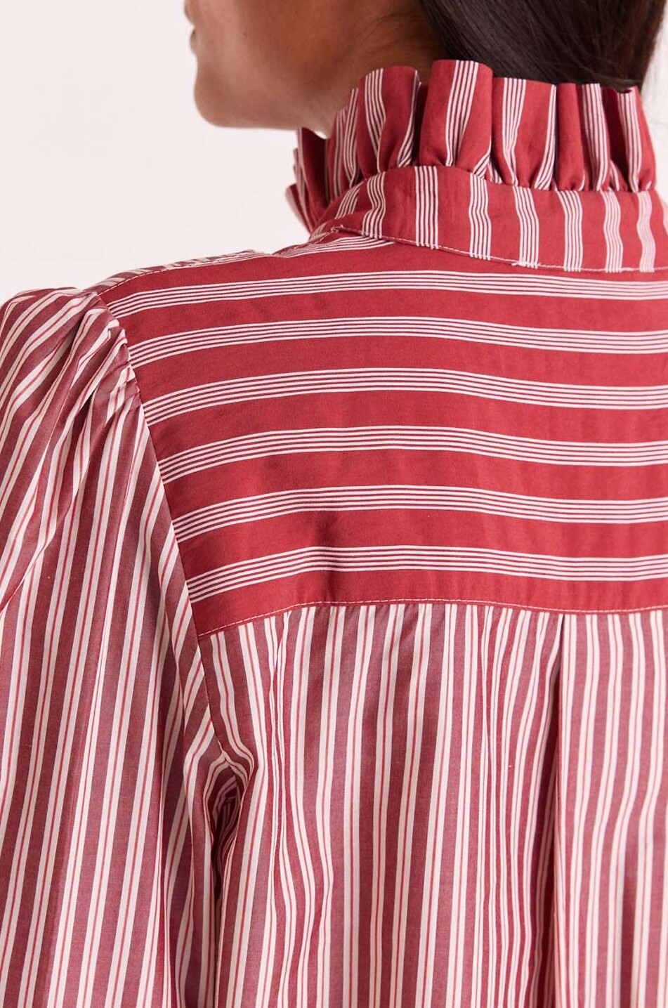 BALZAC PARIS Gestreifte Langarmbluse Source Damen ROT 7