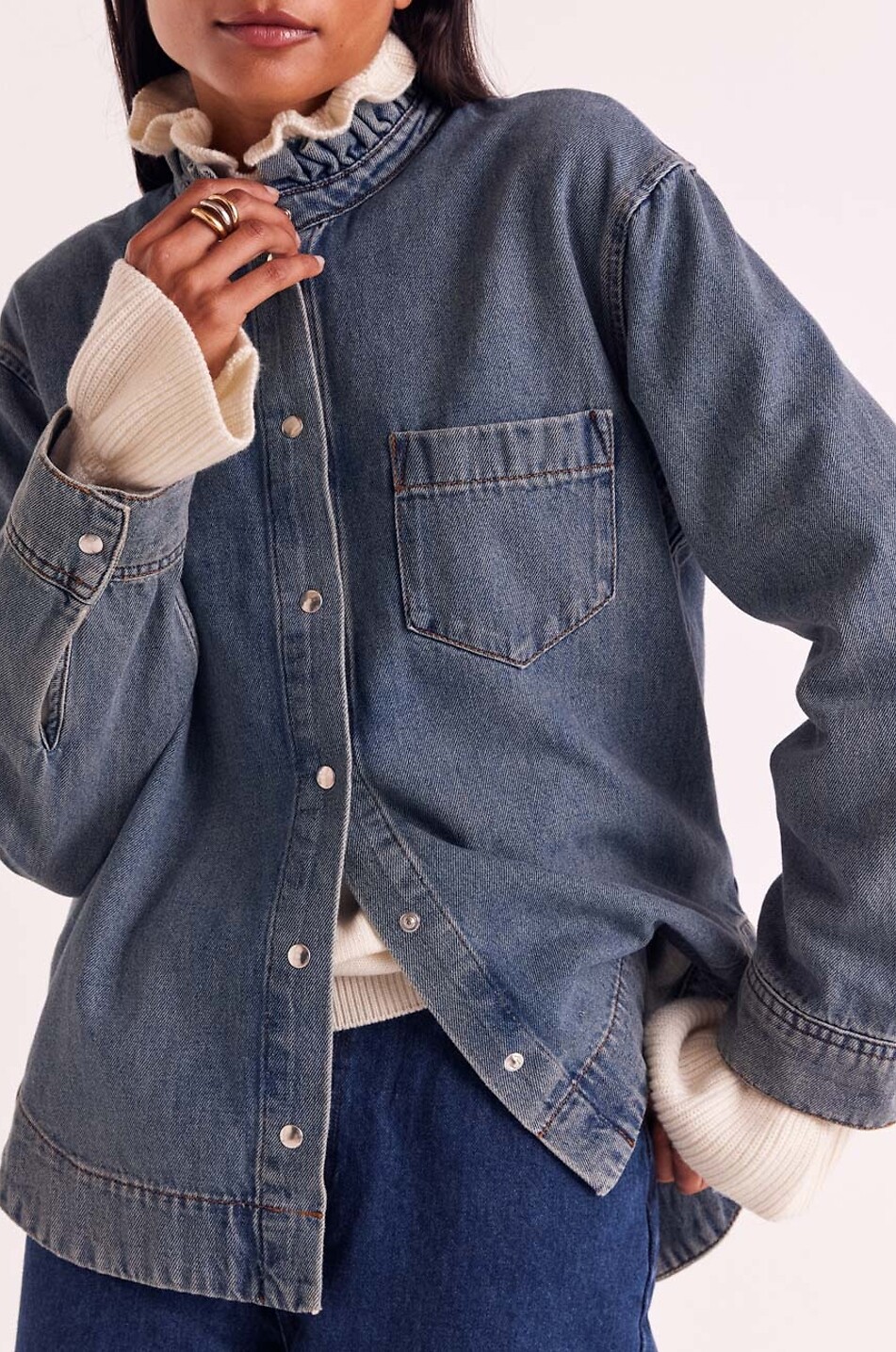 BALZAC PARIS Chemise à manches longues Salomé Femme BLEU 4