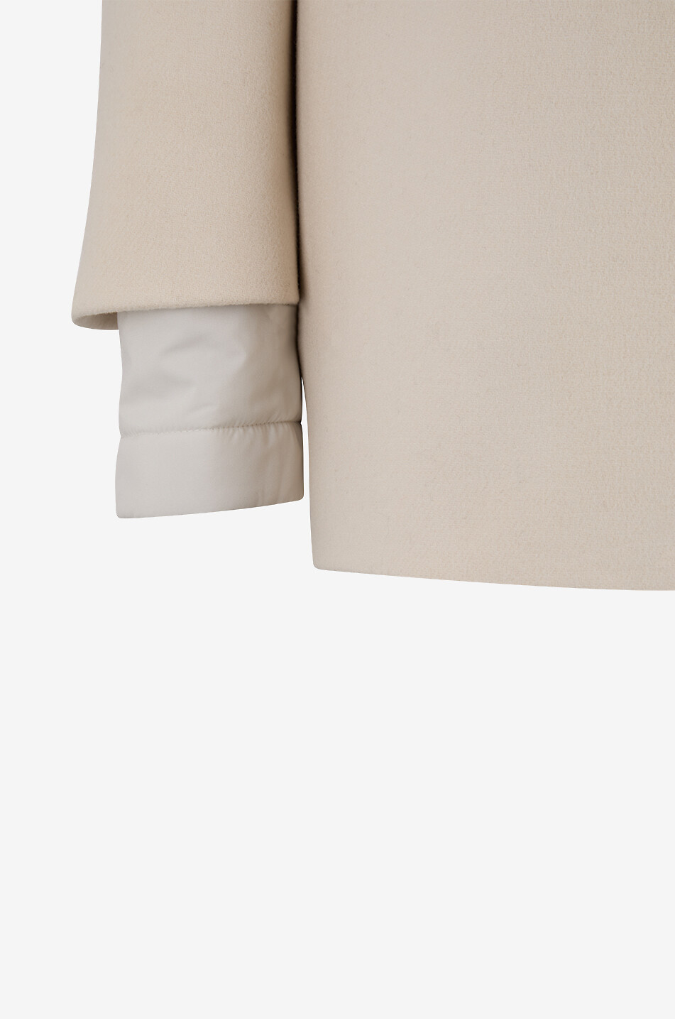 AKRIS PUNTO Mittellanges Stehkragen-Mantel aus Flanell Damen WEISS 3