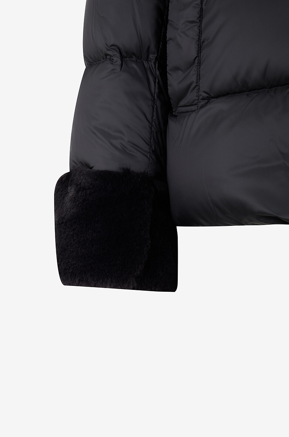 MAX MARA Rosina quilted short shirt-collar puffer jacket Women BLACK 3