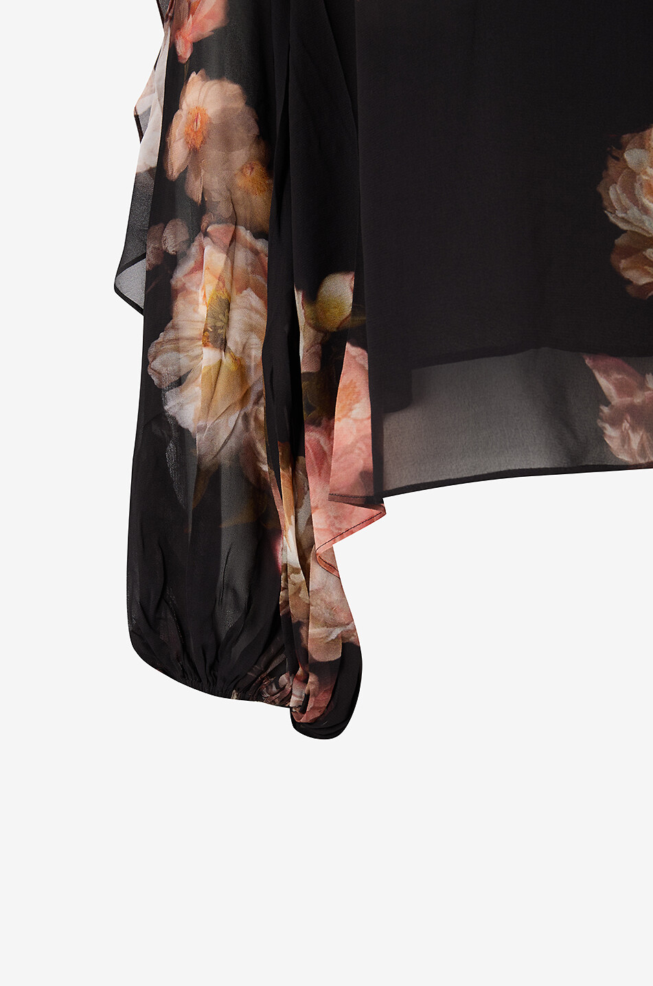 ZIMMERMANN Hypnotic floral crepe raglan sleeve blouse Women BLACK 3