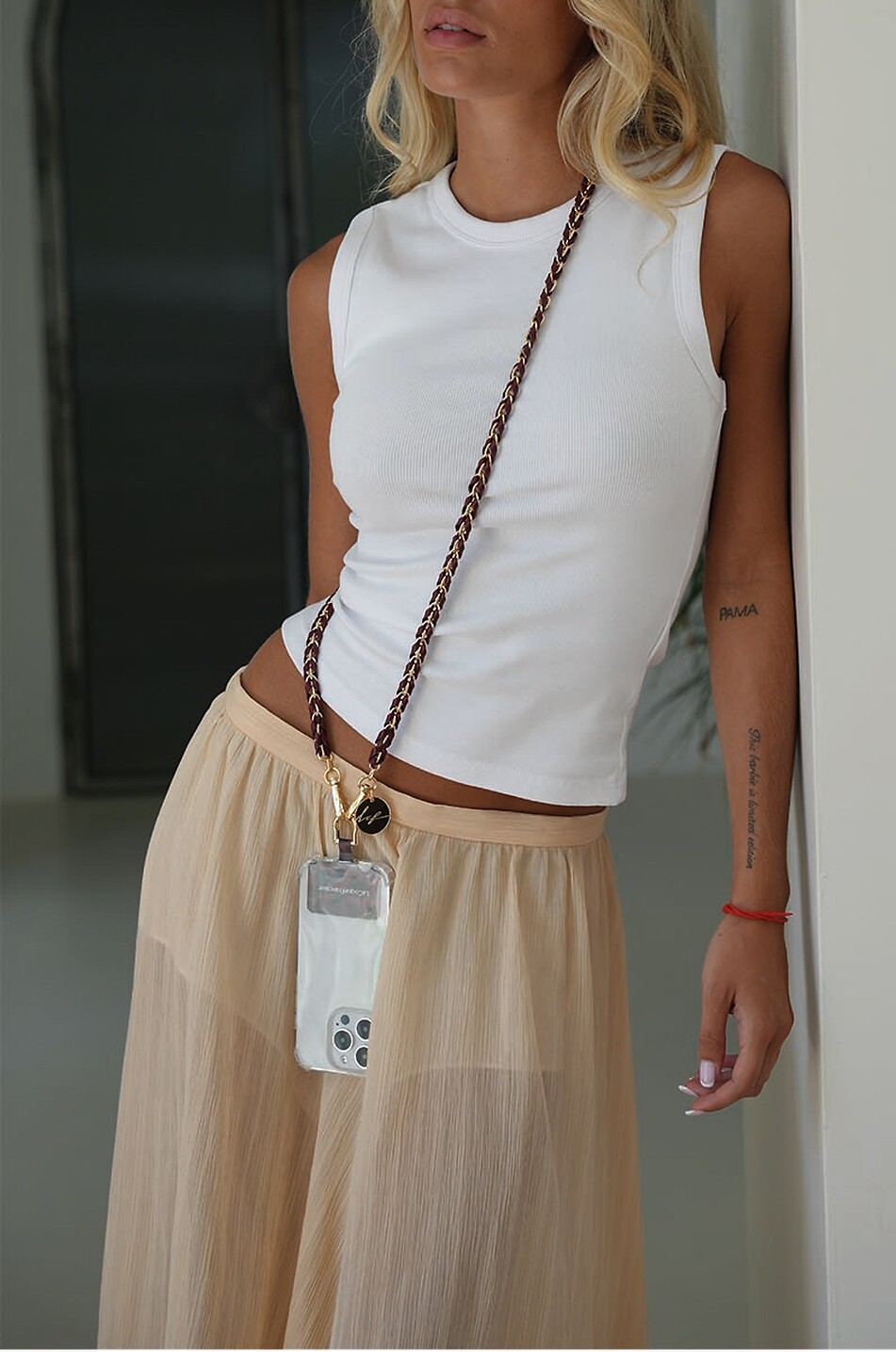 LA COQUE FRANCAISE Handykette Lou Damen DUNKELROT 4