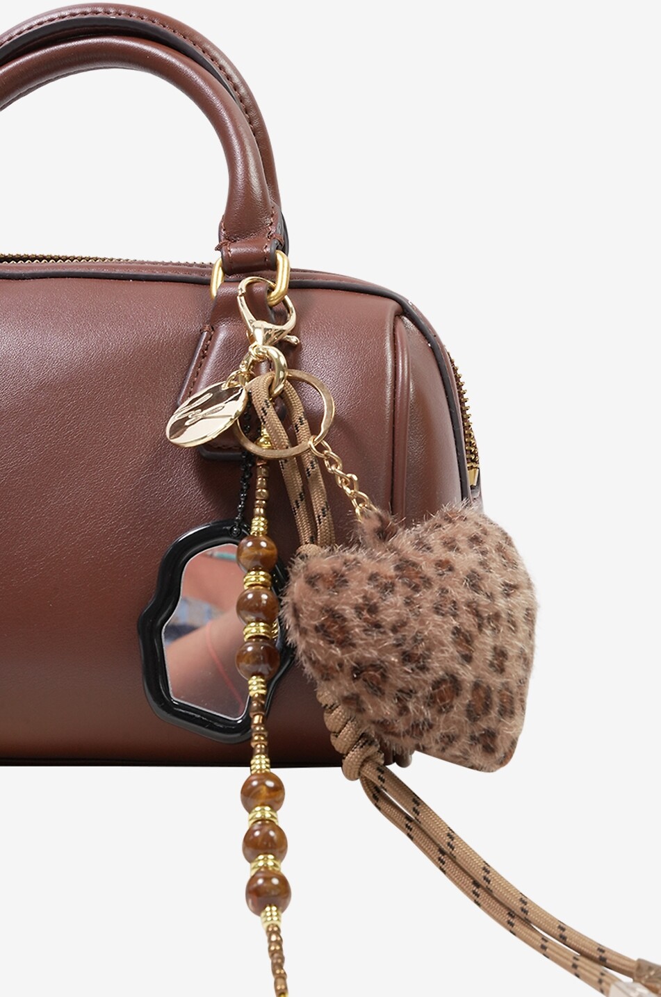 LA COQUE FRANCAISE Bobby leopard print charm for bag Women Brown 3