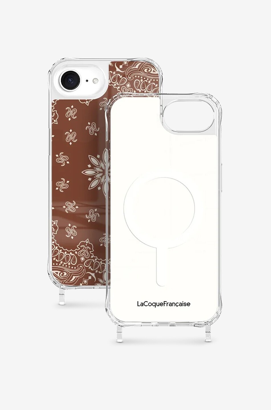 LA COQUE FRANCAISE Handgefertigte iPhone 16 Pro Bandana-Hülle Damen BRAUN 2