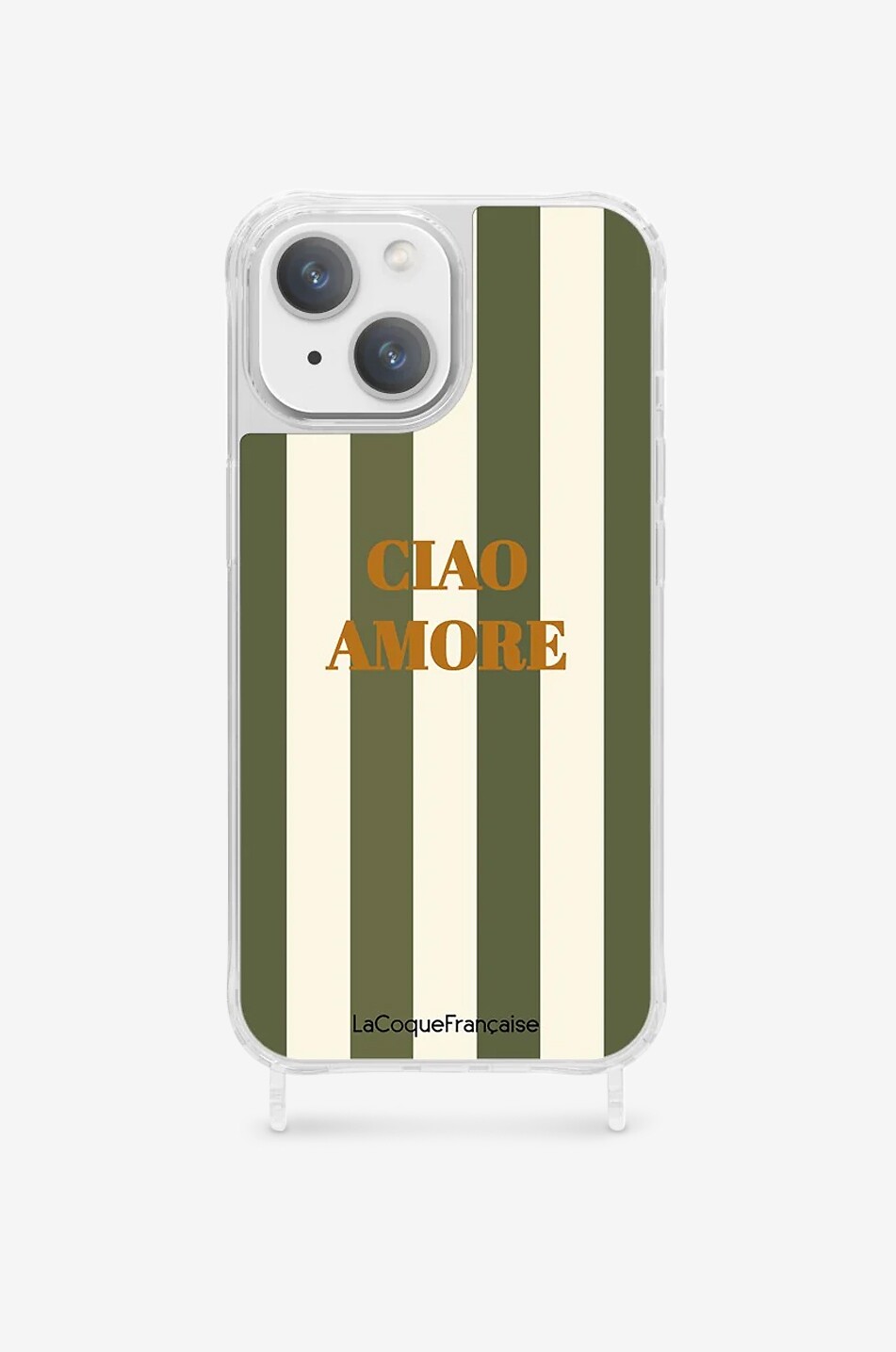 LA COQUE FRANCAISE Coque pour IPhone 15 Ciao Amore Femme KAKI 1