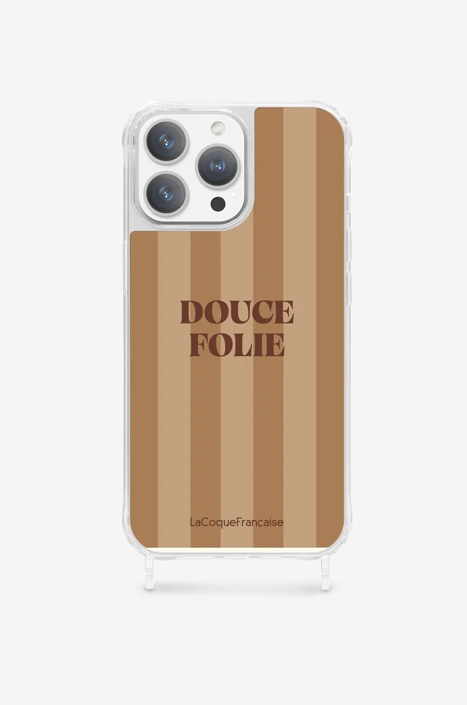 LACOQUEFRANCAISE Exklusive Hülle für iPhone 15 Pro Douce Folie Damen [akeneo-beigefonce] 1