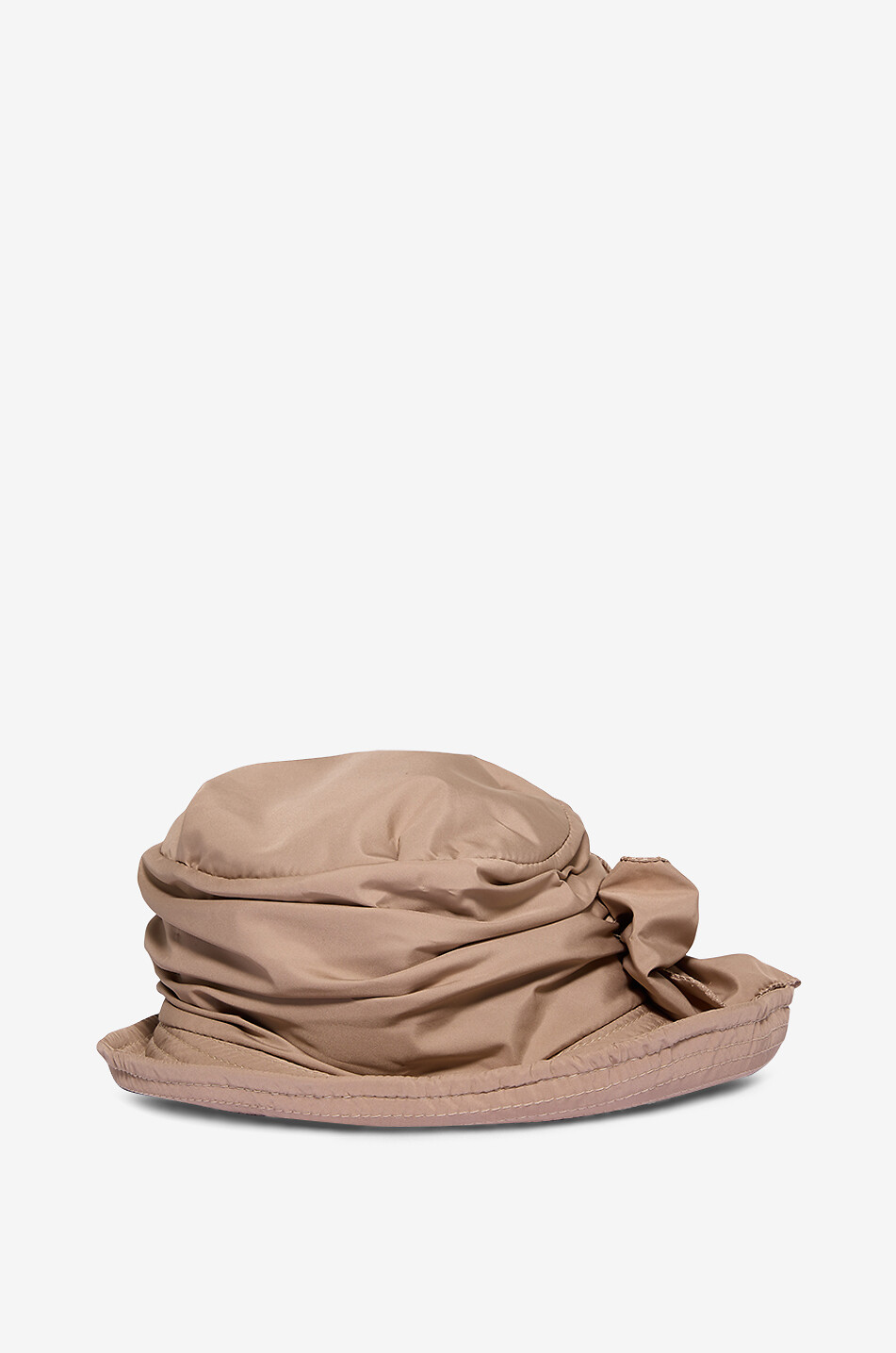 GREVI Nylon hat with bow Women Light beige 2