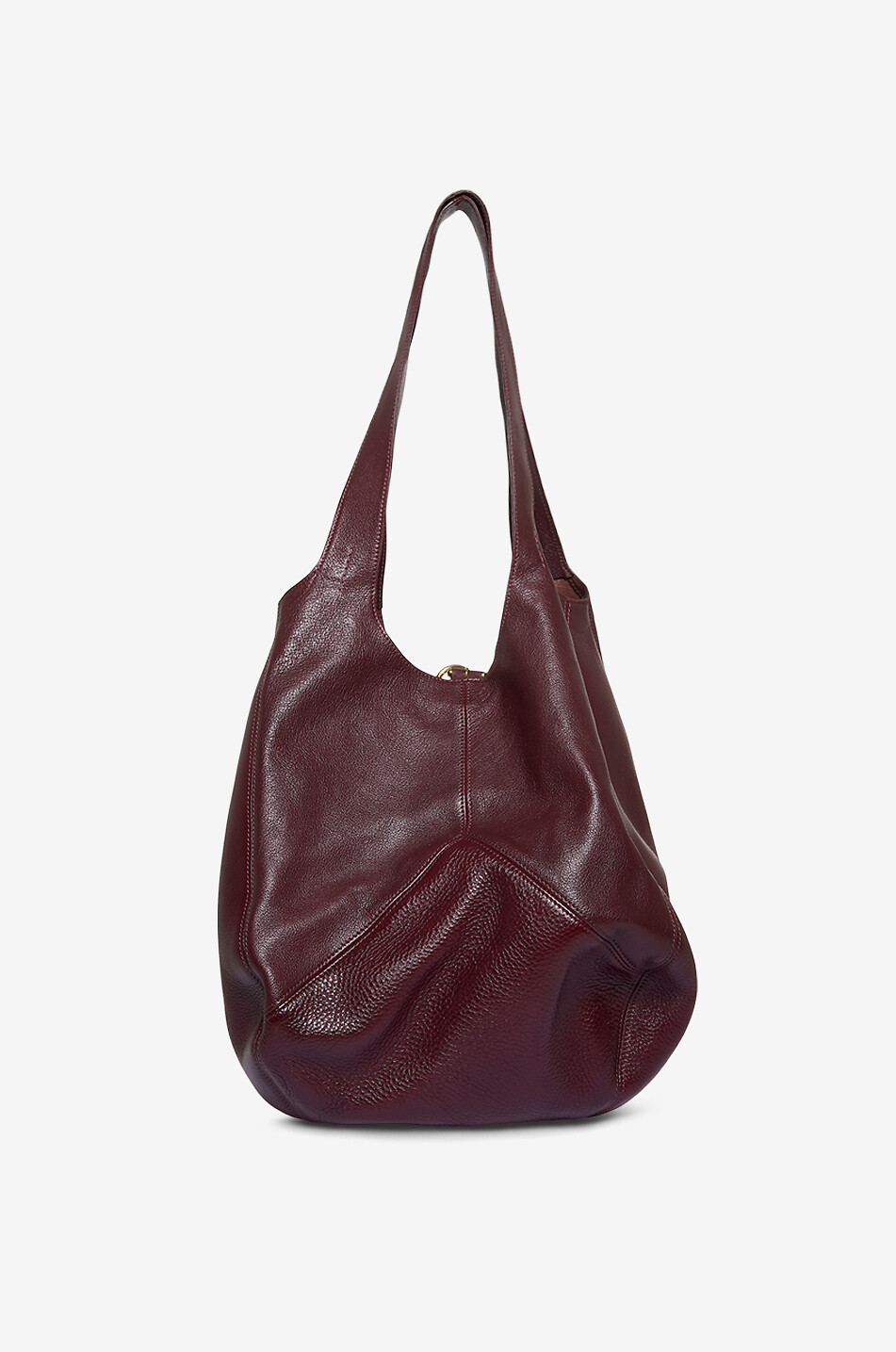 CHLOE Balloon grained leather tote bag Women DARK RED 3