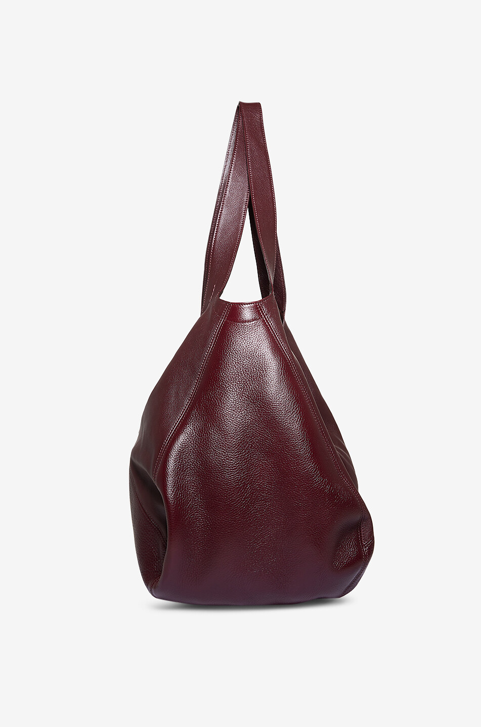 CHLOE Balloon grained leather tote bag Women DARK RED 4