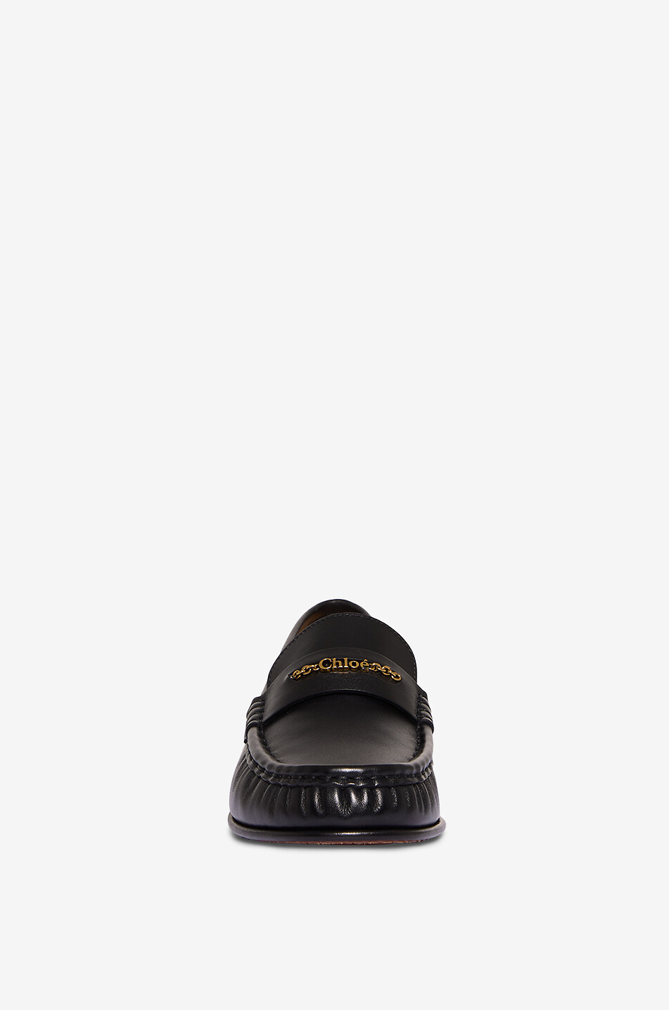 CHLOE Chloé Loafers smooth leather mocassins Women BLACK 2