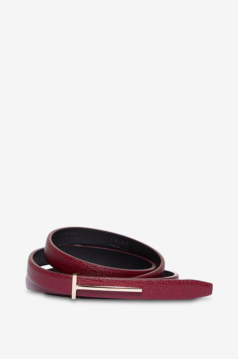 TOM FORD Slim T supple leather belt - 15mm Women RED 1