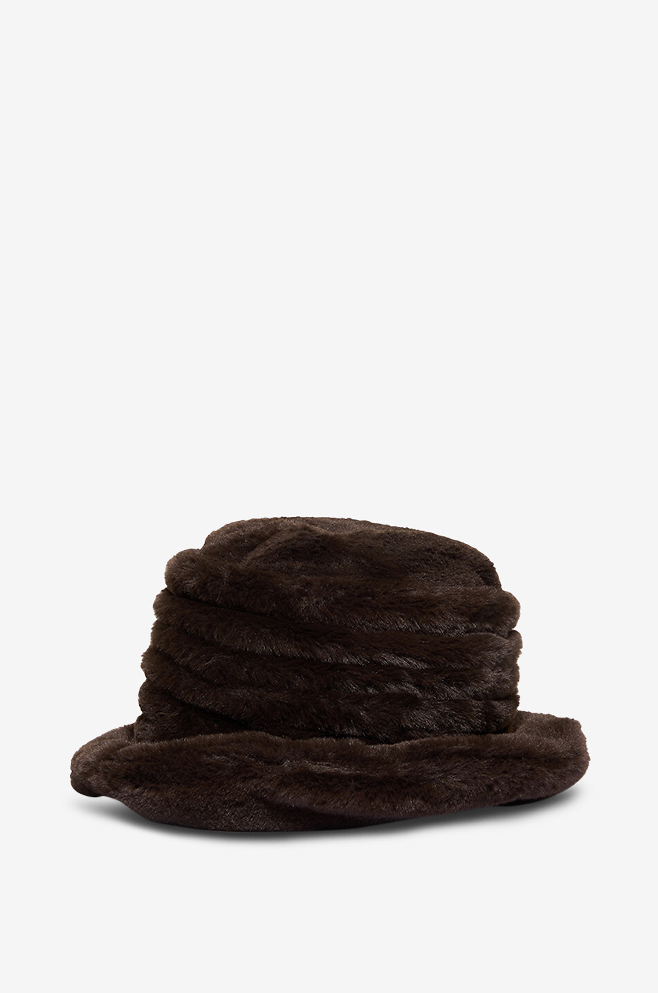 Chapeau cloche en fourrure synthétique