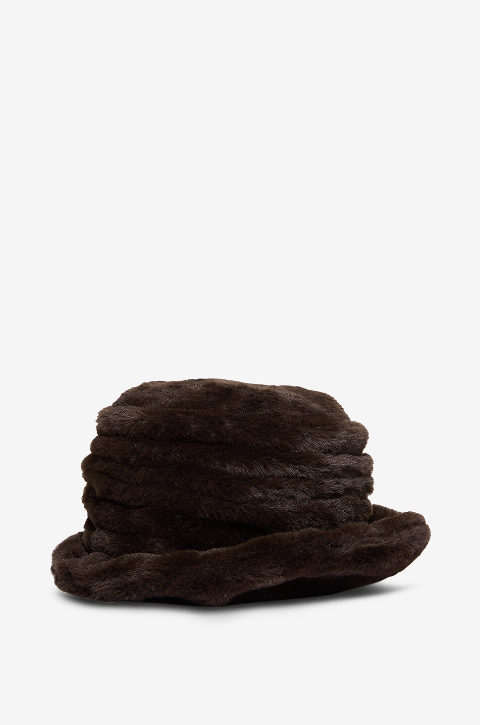GREVI Chapeau cloche en fourrure synthétique Femme MARRON 2