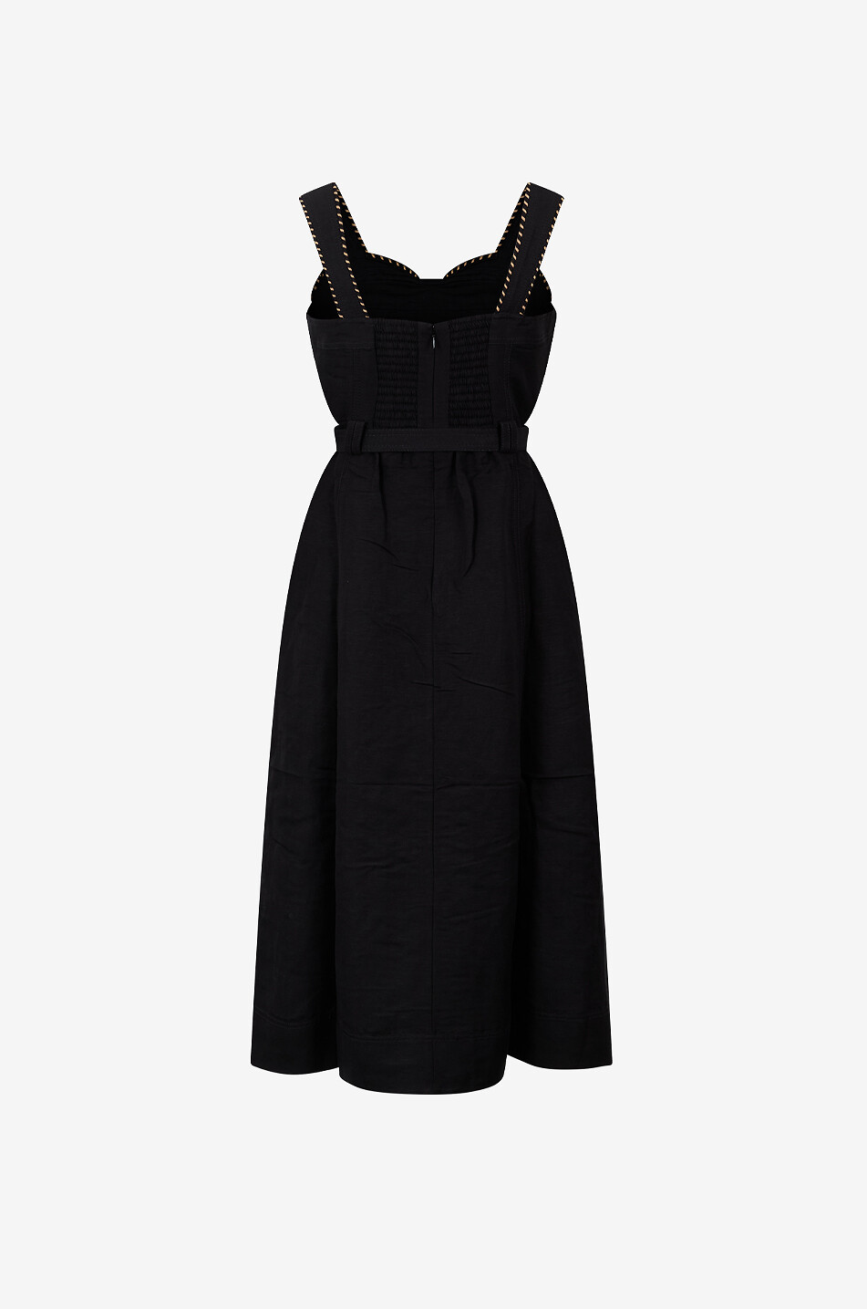 AJE Robe bain de soleil midi en lin Clay Femme NOIR 2