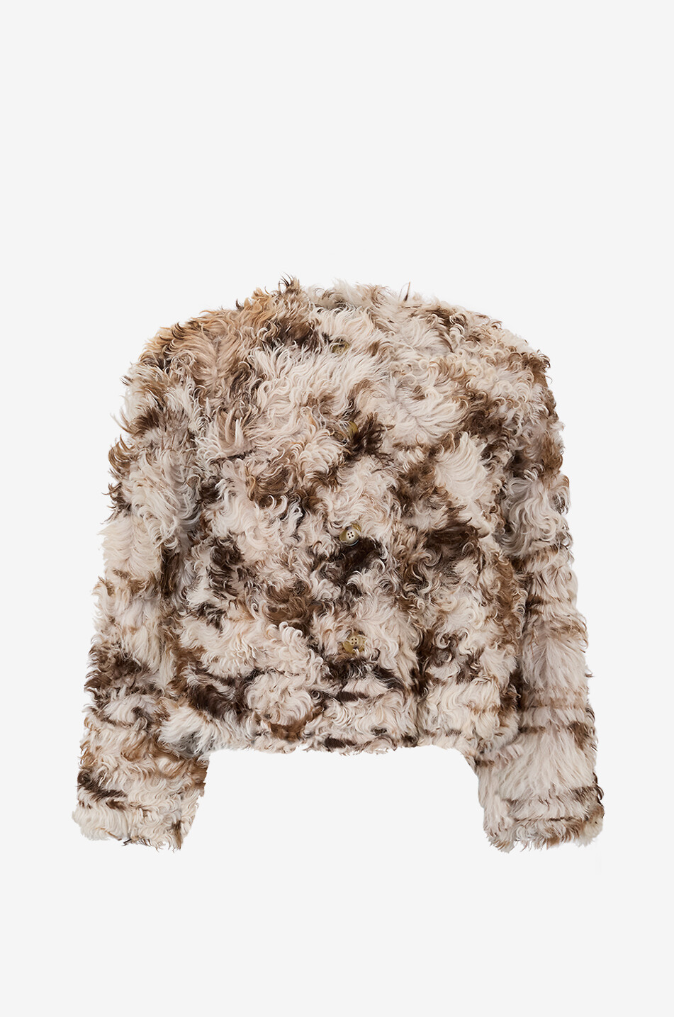 Manteau court réversible en peau lainée Irina