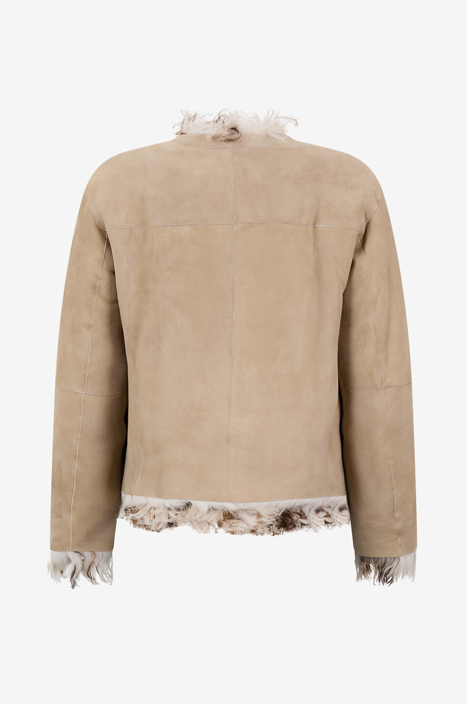 ULLA JOHNSON Manteau court réversible en peau lainée Irina Femme MULTICOLORE 7